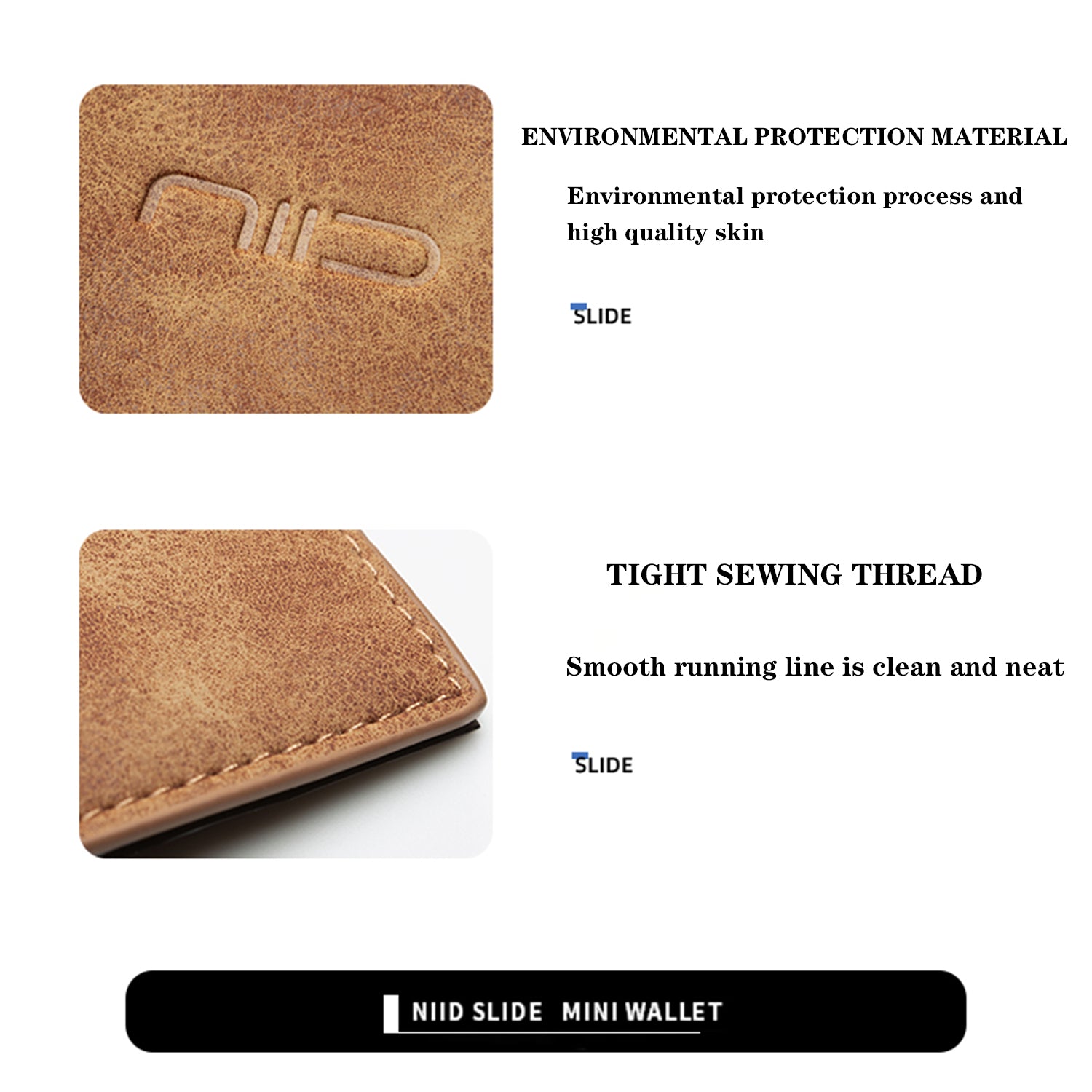 NIID Slide II Vegan Leather Mini Wallet Gray - NIID